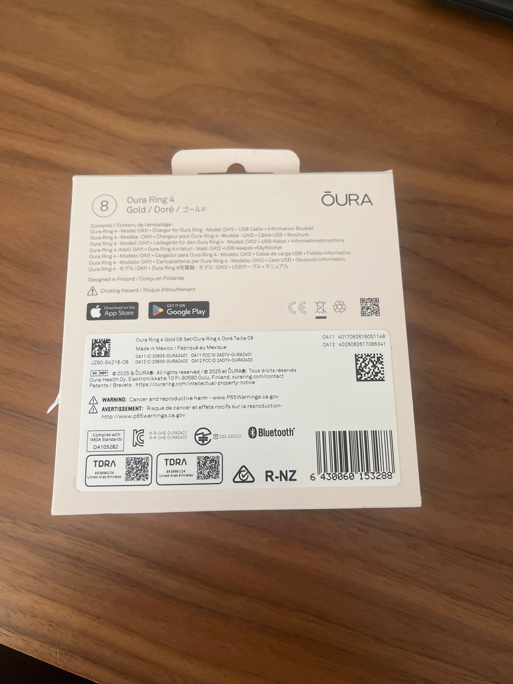 Oura Anelli: Oura Ring 4 Gold, Grösse 8, Smart Ring – Nuovo e nell'imballaggio originale da Zürich venduto da sandmen80 1