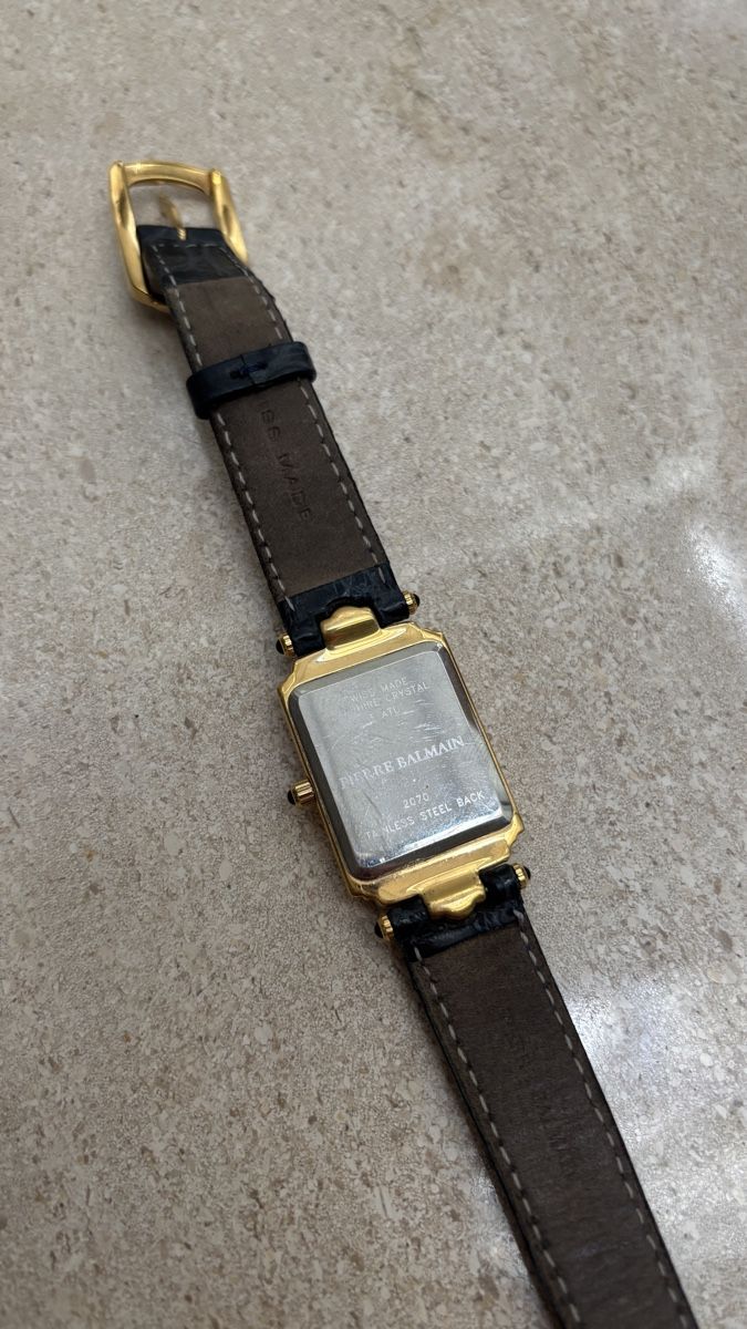 Balmain Orologi: Pierre Balmain Uhr vergoldet mit Saphiren – Usato da Bern venduto da kue_db29 3