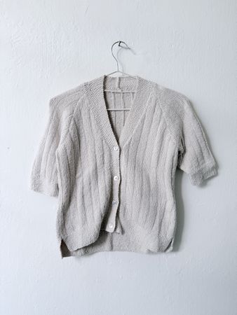 Seiden Strickjacke kurzarm Grösse S