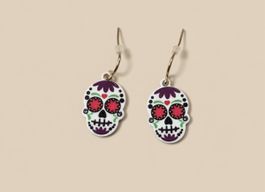 Sugar Skull Earrings - Dia de los Muertos Style - New