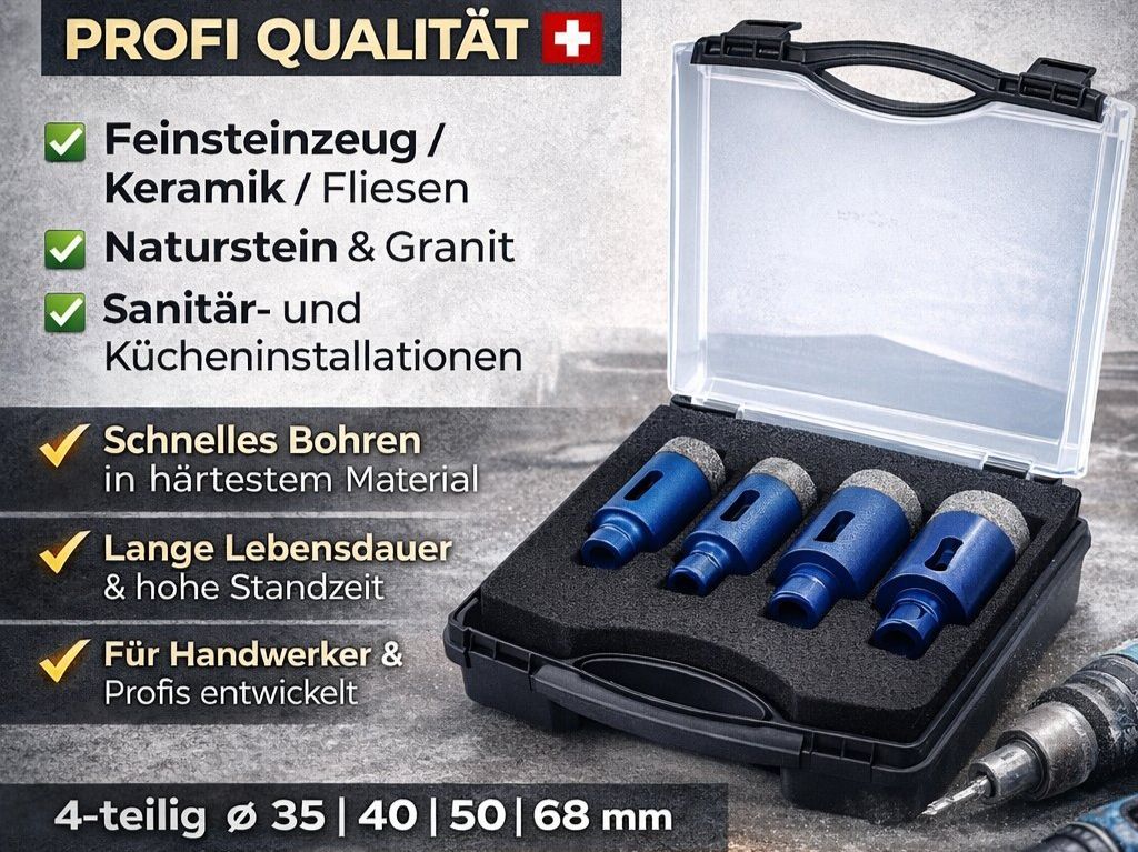 Tutti gli attrezzi: Diamant-Trockenbohrkronen-Set – Nuovo e nell'imballaggio originale da Däniken SO venduto da Baumaterial_schweiz
