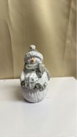 Lustiger Schneemann Deko Figur mit Sack, Winter Dekoration