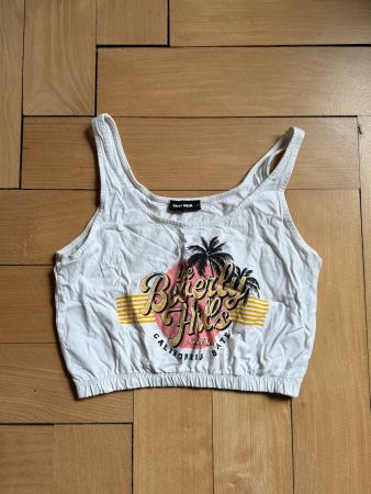 Cropped Top weiss S