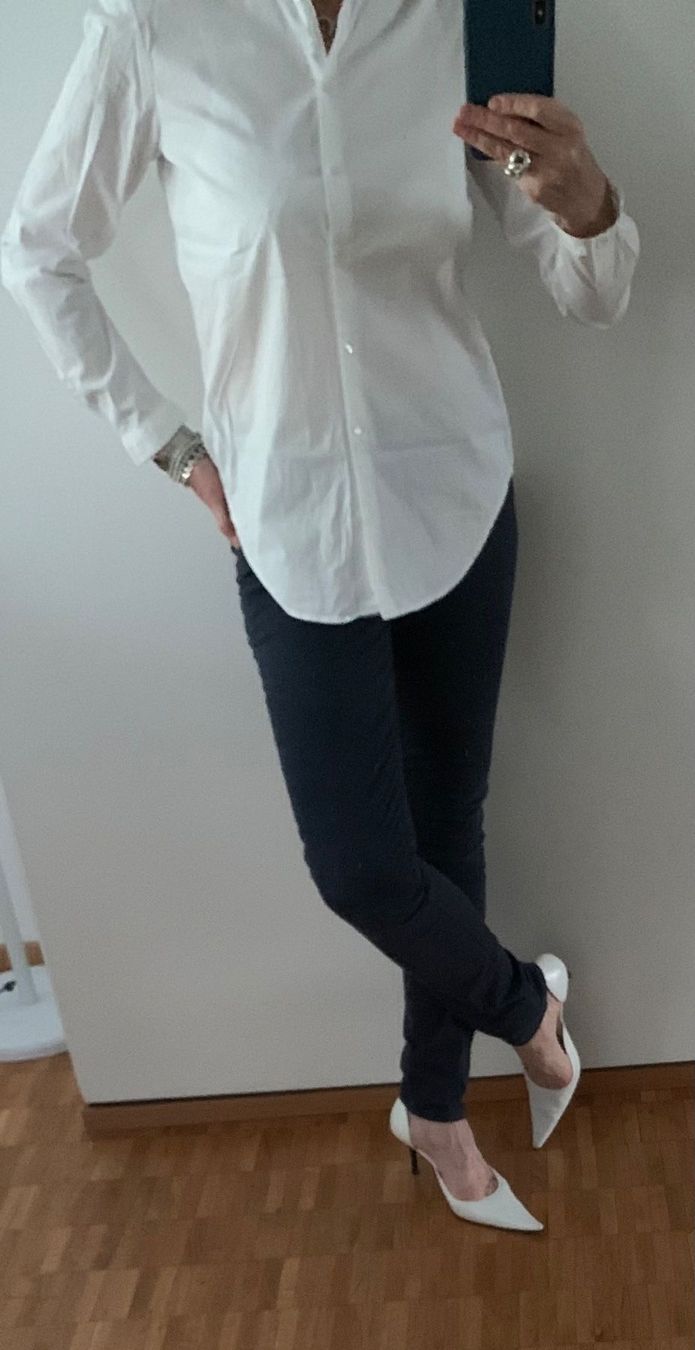 Esprit Camicette: Hemdbluse/ESPRIT Baumwolle Weiss – Nuovo (secondo la descrizione) da Adliswil venduto da Jessik0 3