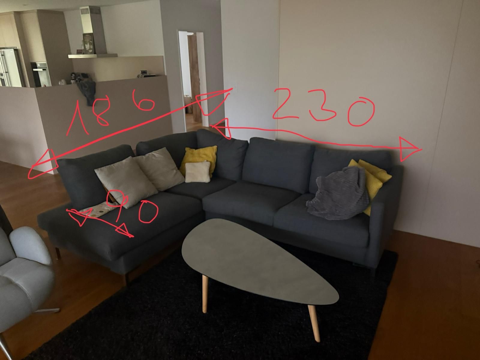 Interio Sofas: graues Interio Ecksofa in sehr gutem Zustand – Gebraucht aus Bern von fra_r775 1