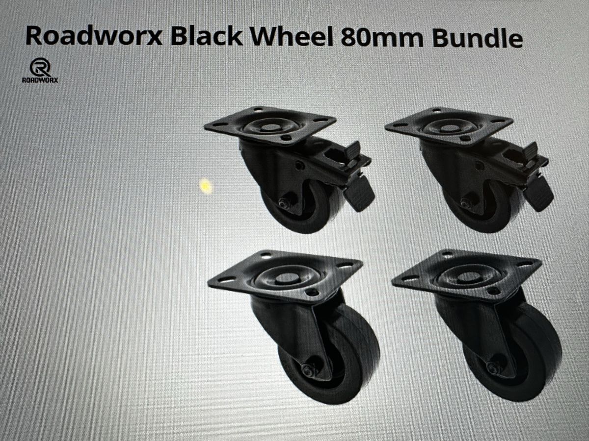 Altro per stoccaggio & trasporto: Rollen Roadworx Black Wheel 80mm Bundle – Nuovo e nell'imballaggio originale da Oberuzwil venduto da bookforest