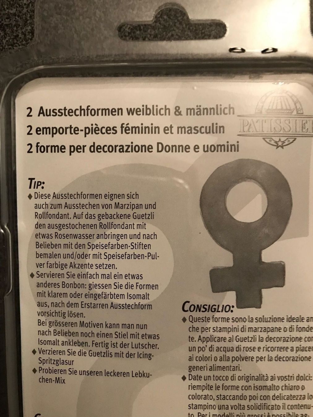 Migros Teglie da forno: 2 Ausstechformen: männlich und weiblich – Nuovo e nell'imballaggio originale da Hünenberg See venduto da spartakus02 2