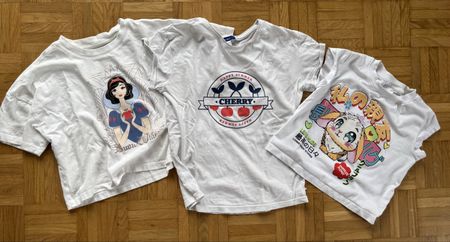 3 t-shirts fille 134/140