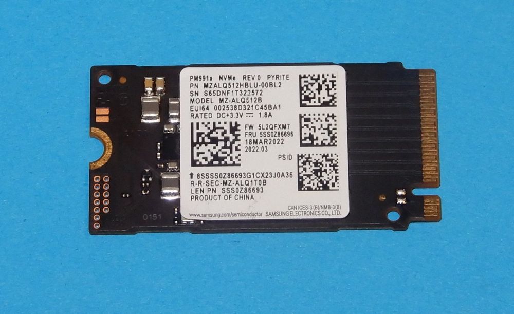 Samsung PM991a NVMe SSD (2242) 512 GB (Gebraucht) in Bern für CHF 29 ...