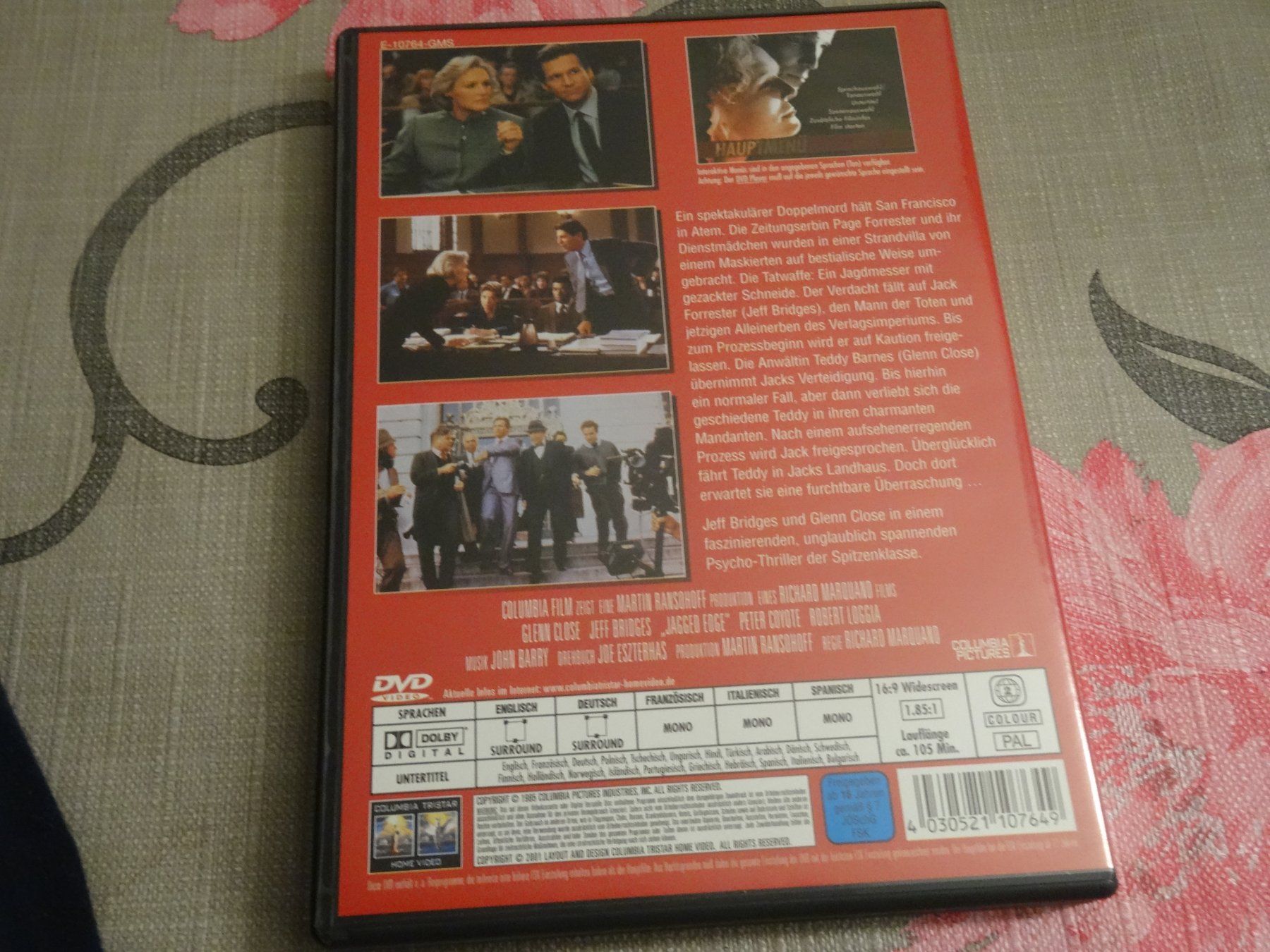 Tutti i DVDs: Das Messer -   DVD mit Glenn Close & Jeff Bridges DVD – Usato da Olten venduto da Disc-Verkauf 2