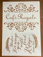 Schablone Café Royale Chablon pochoir