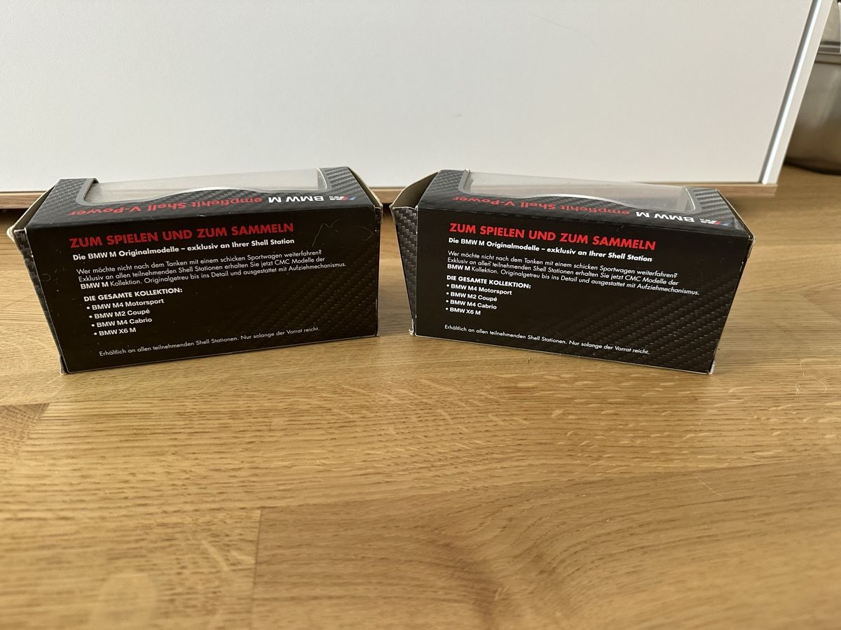 BMW Modellini d'auto: BMW M4 & X6 M Shell Miniatur, Originalverpackt! – Nuovo (secondo la descrizione) da Therwil venduto da jul_hn7h 3