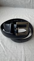 Ceinture en cuir véritable femme BELFE , T. L, bleu marine