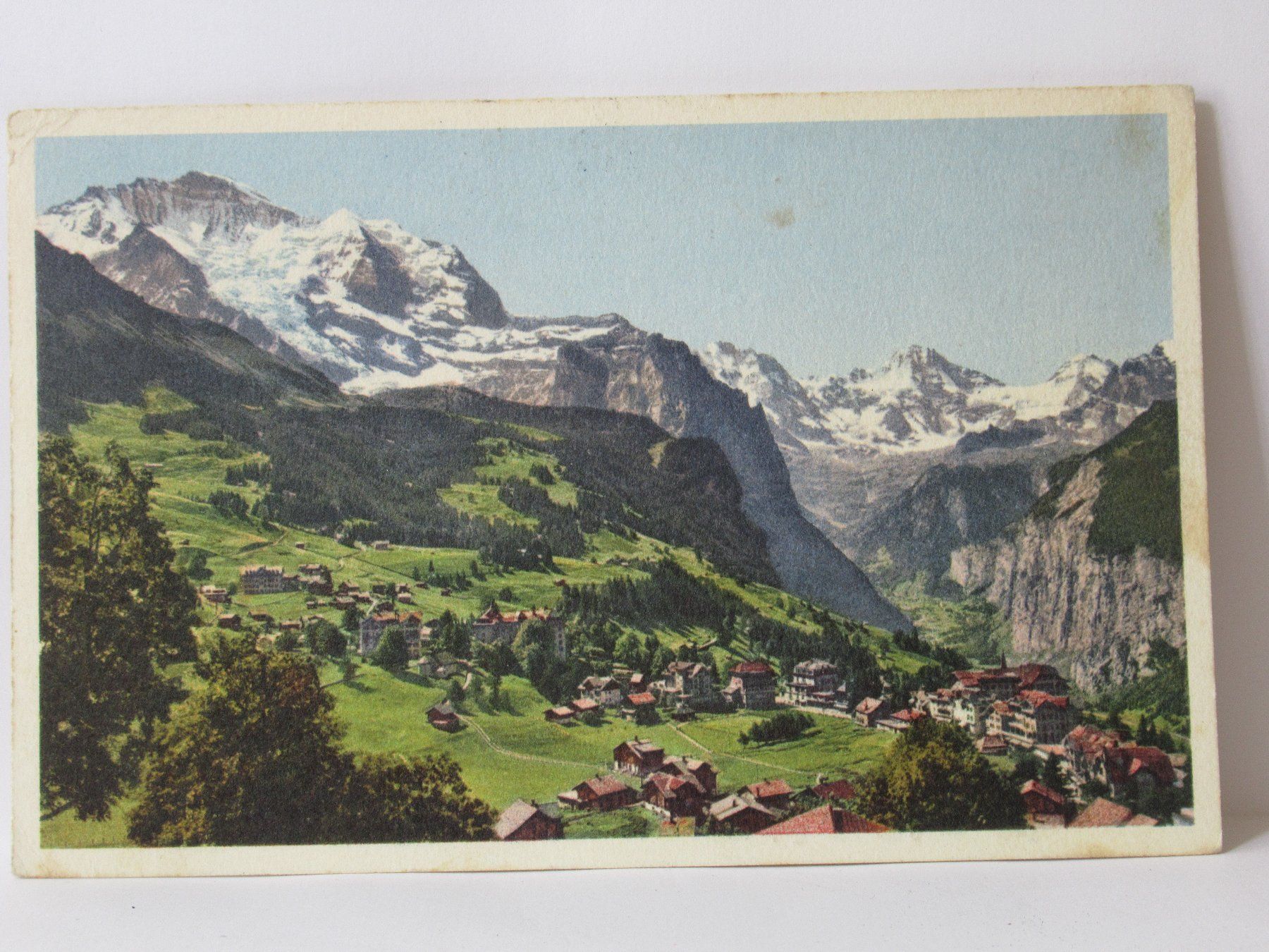 Cartes postales: Wengen , Jungfrau & Breithorn  1954 – D'occasion à Grenchen par Bluemchen1900