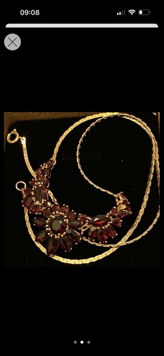 Catenine: Colier 585 Gold mit Granat – Usato da Pfungen venduto da Outlet64 1