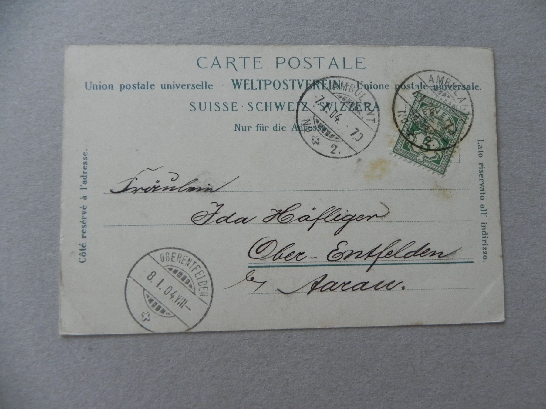 Cartoline postali: Karte Solothurn SO Klosterplatz 1904 – Usato da Siebnen venduto da krimsie 1