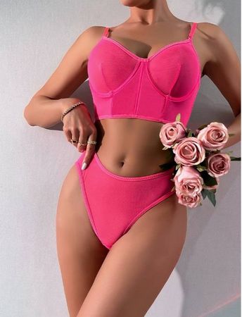 NEUER Mesh 2-teiler neonpink Gr. S - 224211