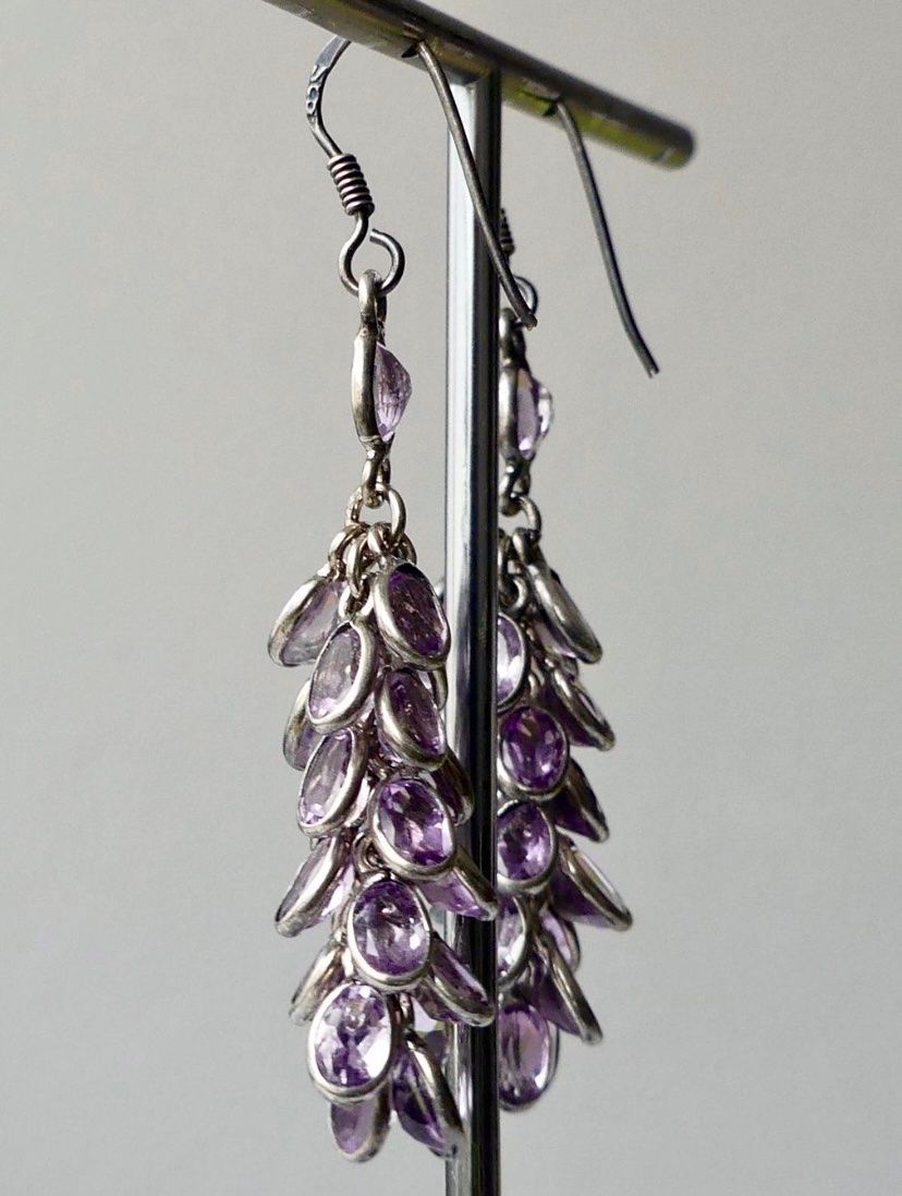 Orecchini pendenti & Orecchini a lobo: Ohrhänger Silber 925 mit Amethysten – Usato da Matten b. Interlaken venduto da kero71 3