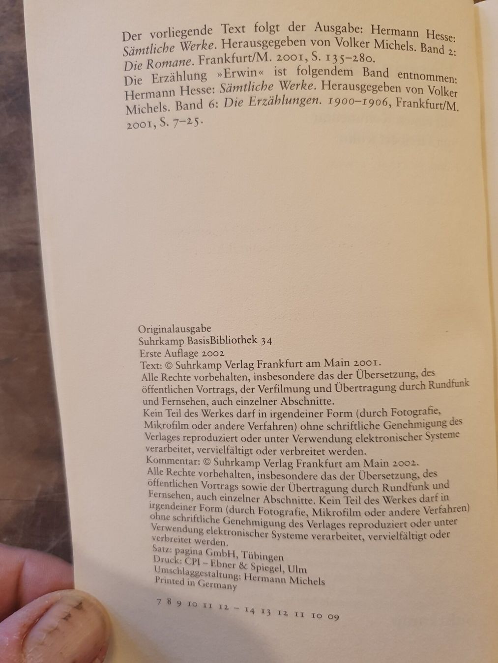 Libri: Unterm Rad - Hermann Hesse - Suhrkamp – Usato da Zürich venduto da loosebone 3