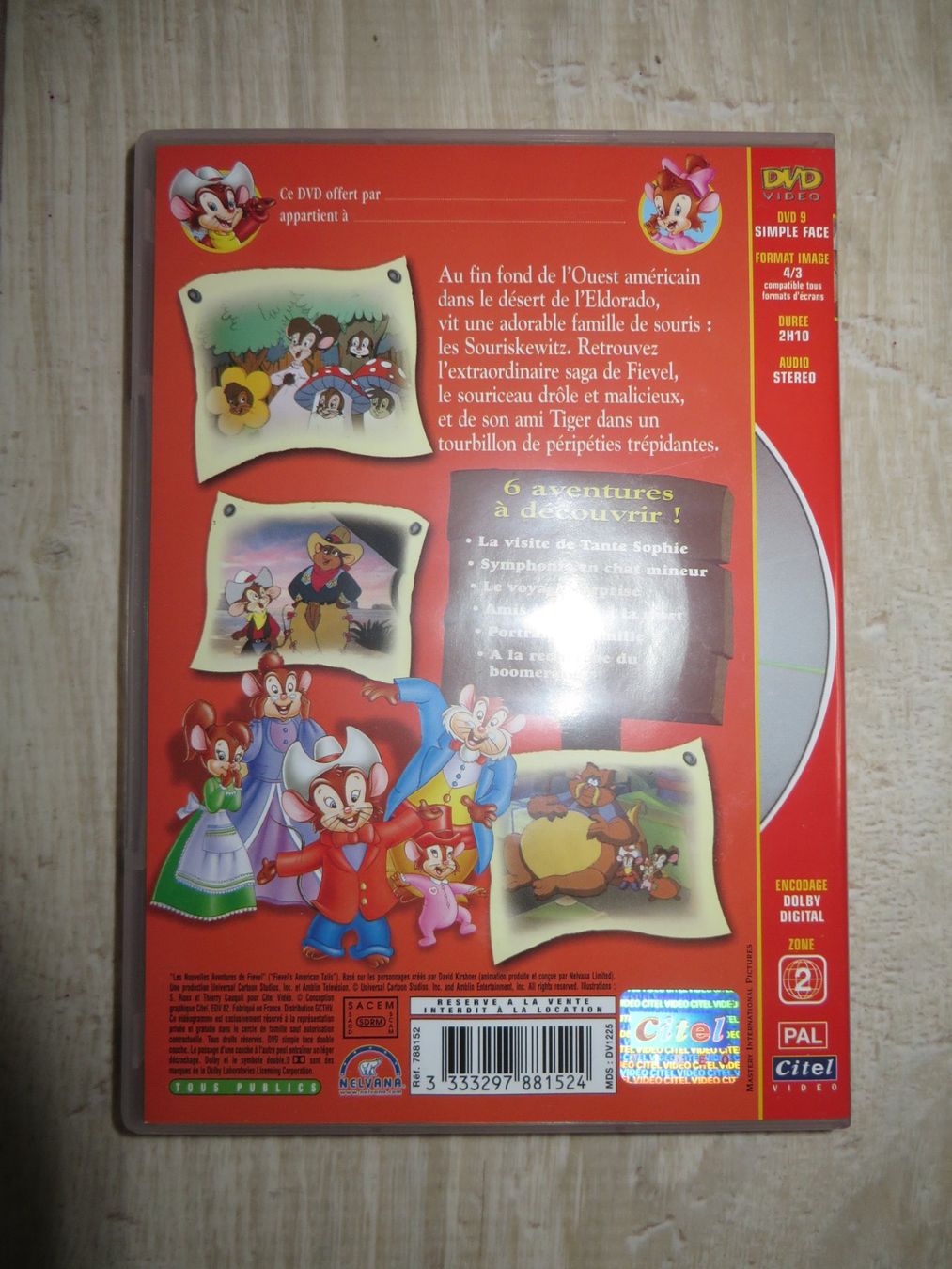 Tutti i DVDs: J221 - DVD Fievel no.1 – Nuovo (secondo la descrizione) da Sottens venduto da locepa 1