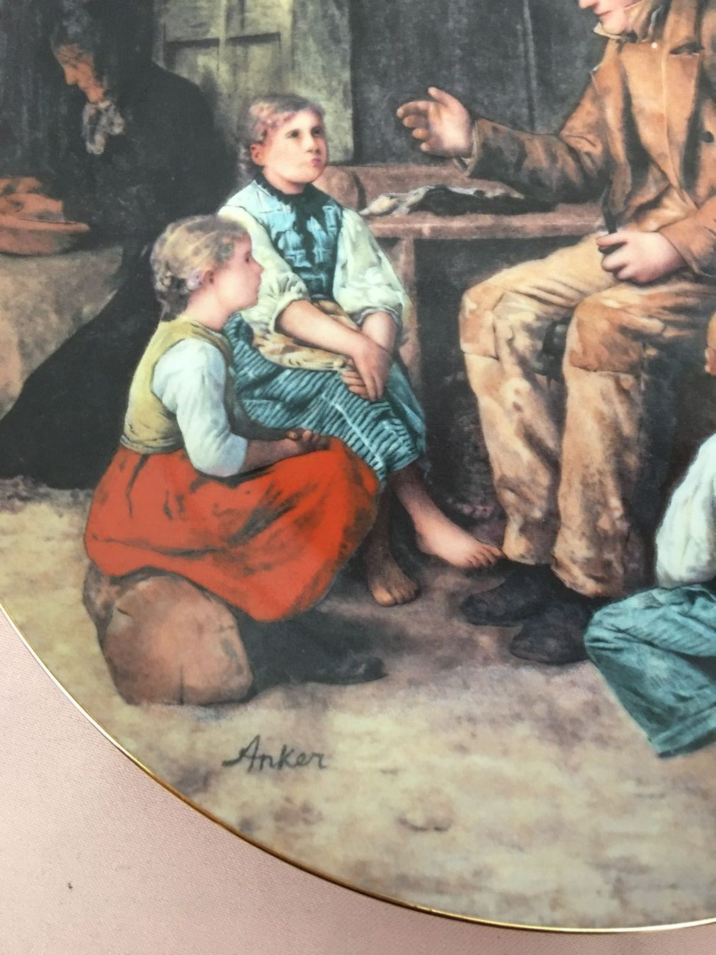 Piatti: Anker Teller "Grossvater erzählt eine Geschichte" . – Usato da Olten venduto da ELHANDEL 1