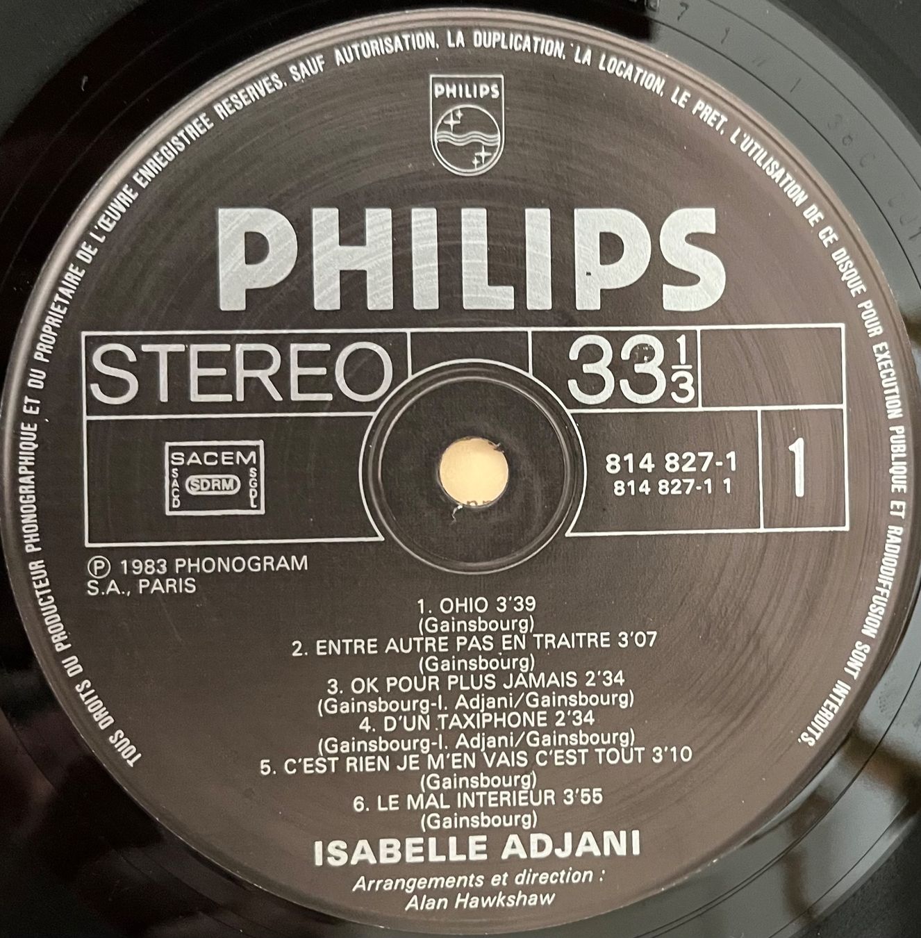Schallplatten: ISABELLE ADJANI - ISABELLE ADJANI - 33 Tours – Neu und originalverpackt aus Bussigny von vinyl-pas-cher 2