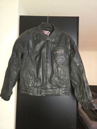 Kult Motorrad-Lederjacke 80er Jahre von UVEX / Gr.54