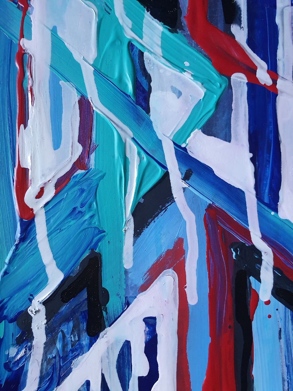 Dipinti: Abstraktes Bild Acryl auf Papier bunte Runen – Nuovo (secondo la descrizione) da Wimmis venduto da hel_m26m 3