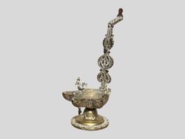 Antike indische Aarti-Tempellampe 19. Jh.