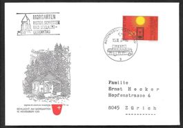 Sonderbrief A 1044a Histor. Schiessen Morgarten 15.11.1967