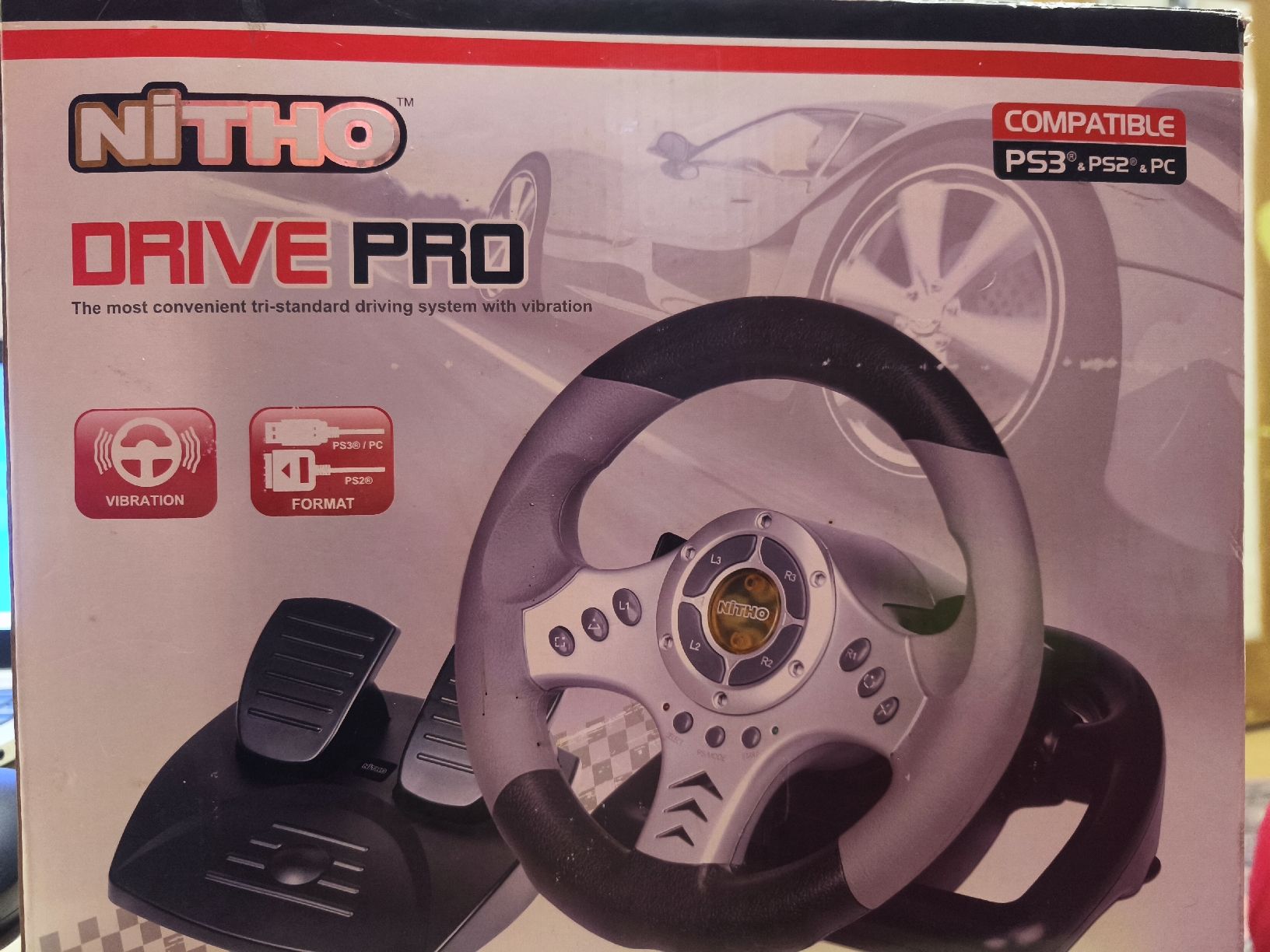 Controller: Lenkrad-Set mit Pedalen NiTHO Drive Pro (PC / PS3 / PS2) – Gebraucht aus Altbüron von Theo_Dotus