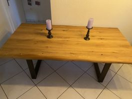 Esstisch Eiche Massivholz mit Baumkante guter Zustand
