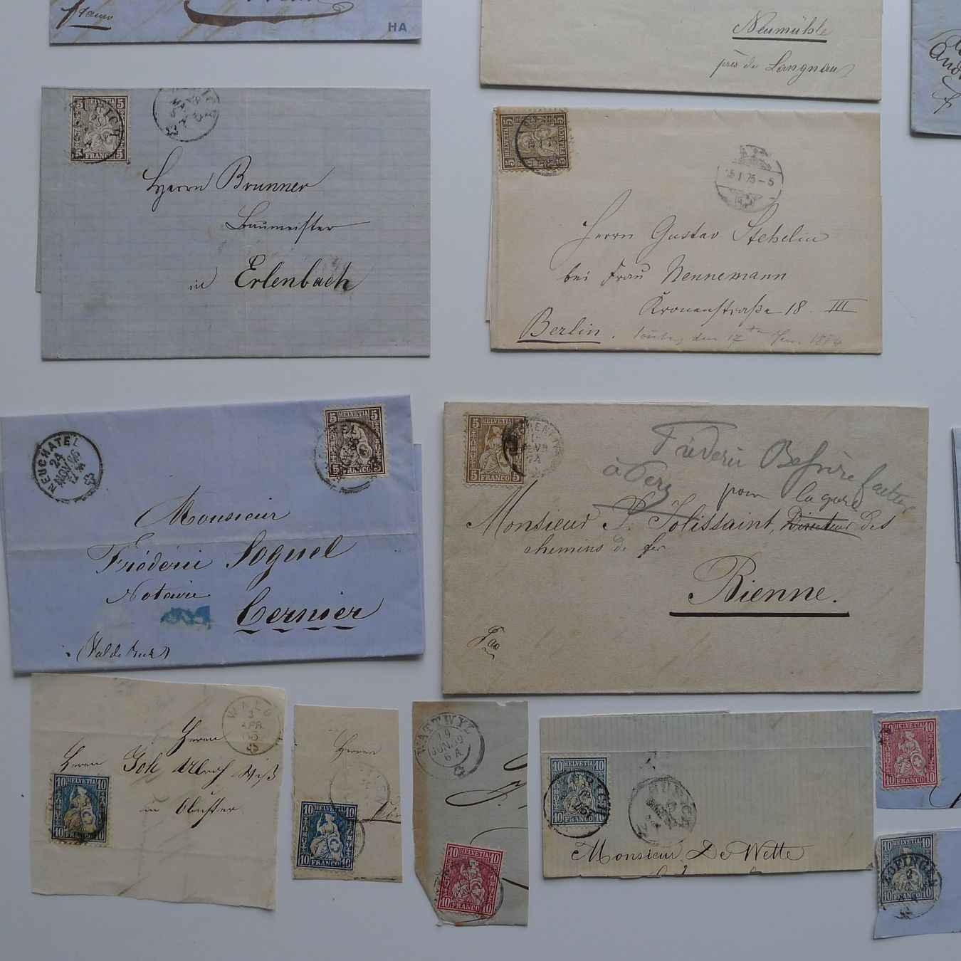 Tutti i francobolli: Sitzende Helvetia, kleine Briefe-Sammlung – Usato da Ebikon venduto da SilvioFreund 3