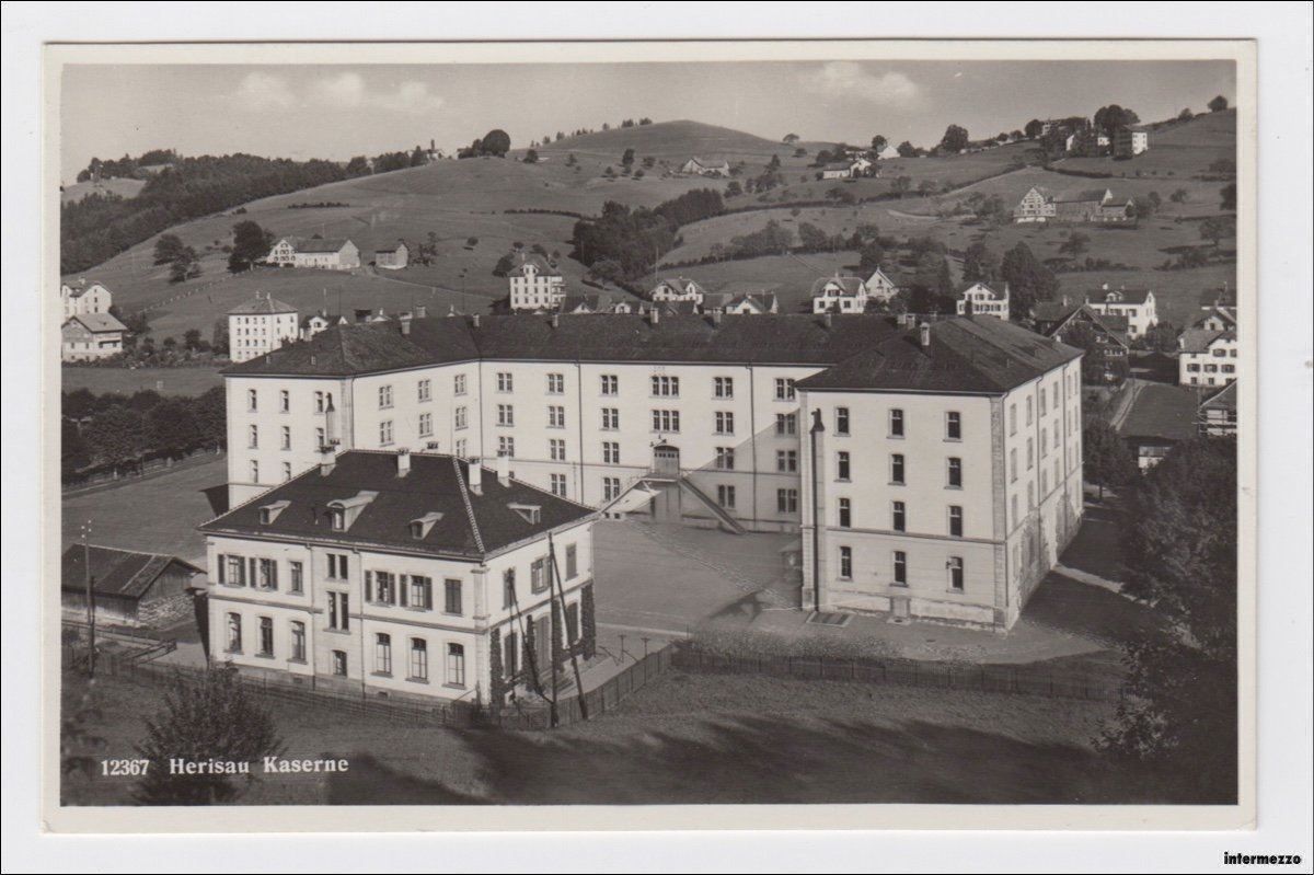 Cartoline postali: Herisau AR // Kaserne 1939 – Usato da Basel venduto da intermezzo12