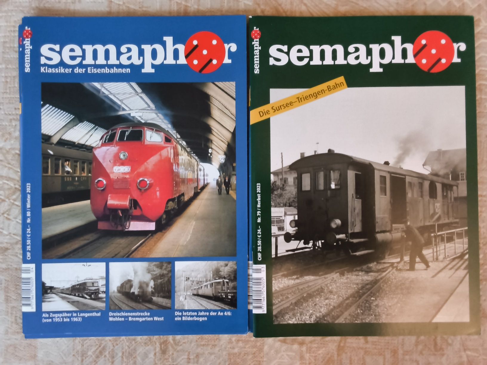 Riviste & Magazine: set 4 Eisenbahn-Hefte Semaphor 2023 – Usato da Hallau venduto da histoiremerveilleuse 2
