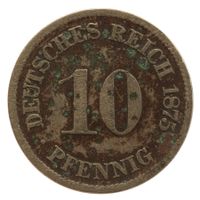 Deutschland Kaiserreich 10 Pfennig 1875 F