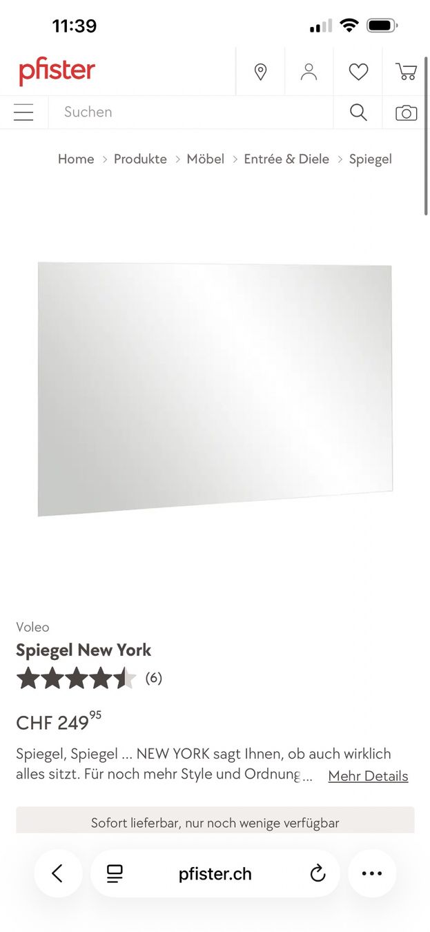 Pfister Specchi: Spiegel von Pfister – Nuovo (secondo la descrizione) da Zürich venduto da mirax3