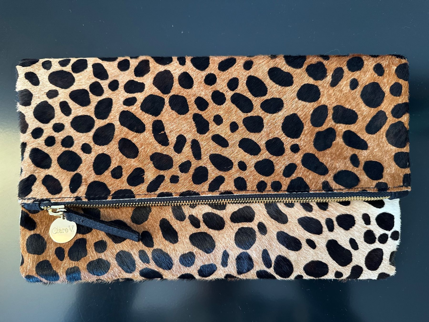 Borse da donna: Foldover Gepard-Clutch von Clare V. – Usato da Lachen SZ venduto da zabalina