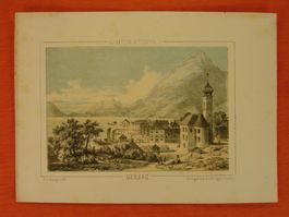 GERSAU, FARBLITHOGRAPHIE UM 1840