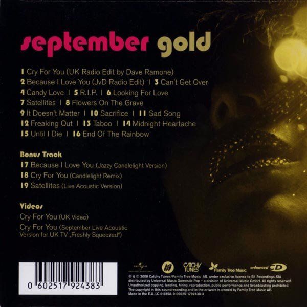 CD: September - Gold (mit Bonustracks!) – Usato da Uzwil venduto da visions77 1