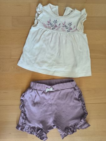 Kleidungsset little friend Oberteil kurzarm und Shorts Gr.68