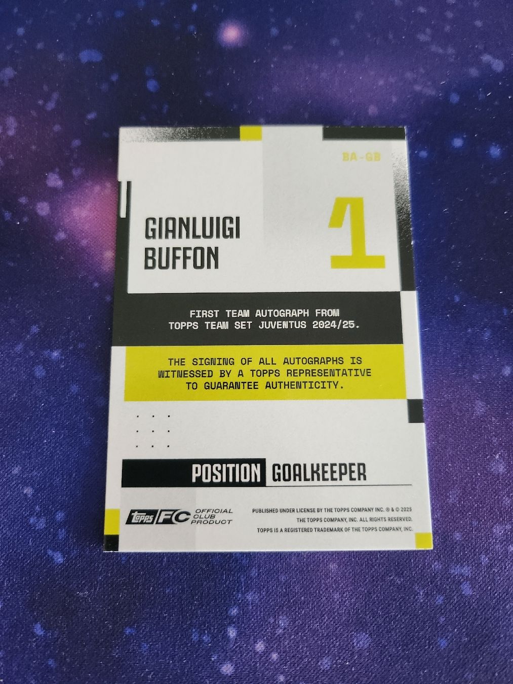 Topps Carte collezionabili: Gianluigi Buffon Topps Juventus 1/1 – Nuovo (secondo la descrizione) da Gland venduto da Gengar26zz 1