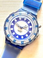 Swatch Armbanduhr blau mit Leuchtfunktion guter Zustand