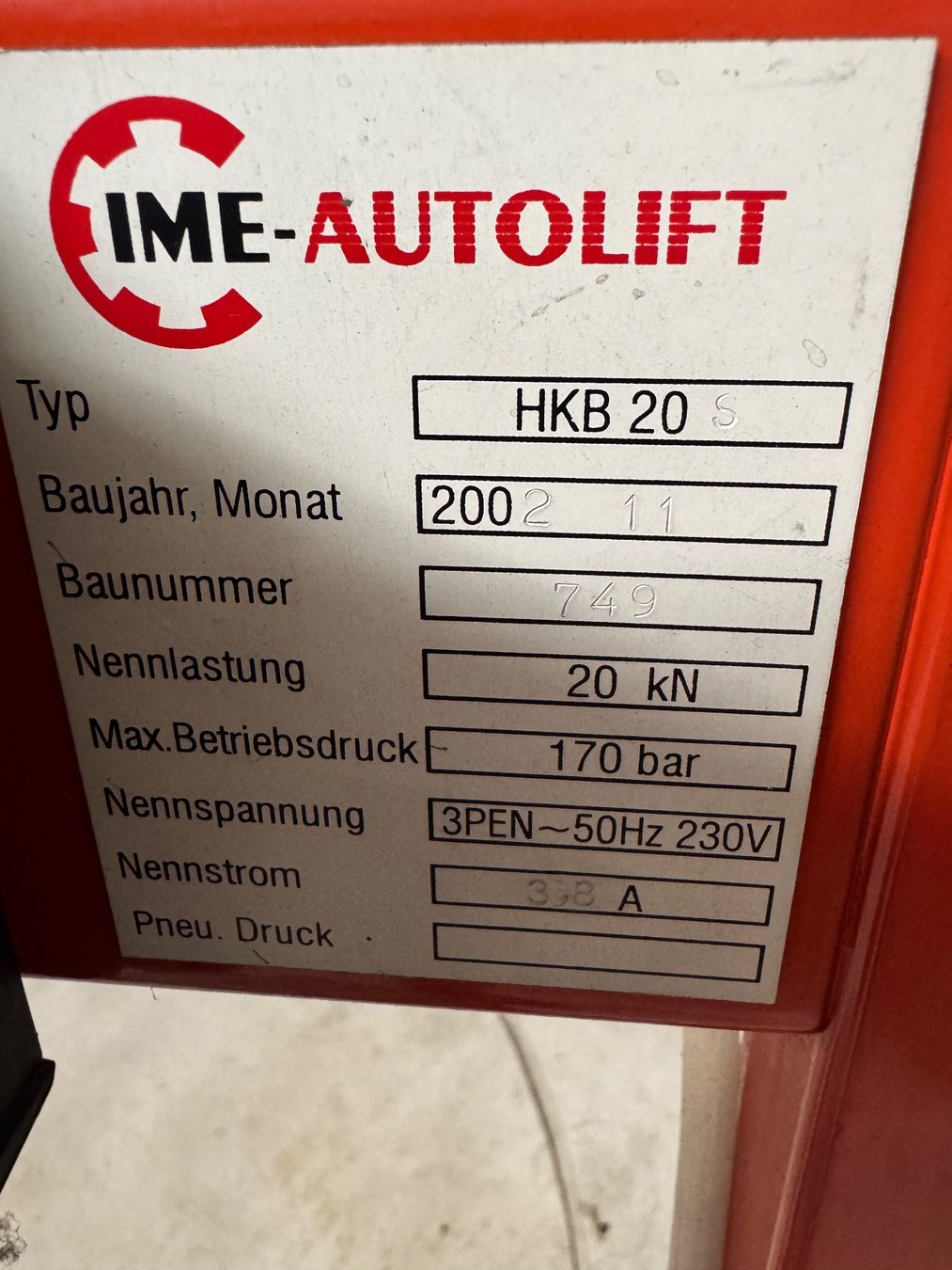 Hebebühne & Wagenheber: Autolift Hebebühne IME – Gebraucht aus Oberägeri von sifs 3