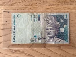 Banknote Malaysia 1 Ringgit, Zustand siehe Fotos.