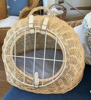 Transportkorb für Katze, Rattan geflochten
