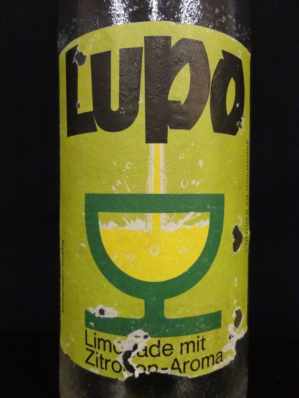 Bicchieri, Caraffe & Bottiglie: alte Flasche LUPO LIMONADE 1959 – Usato da Kerzers venduto da Flaschenposten 1