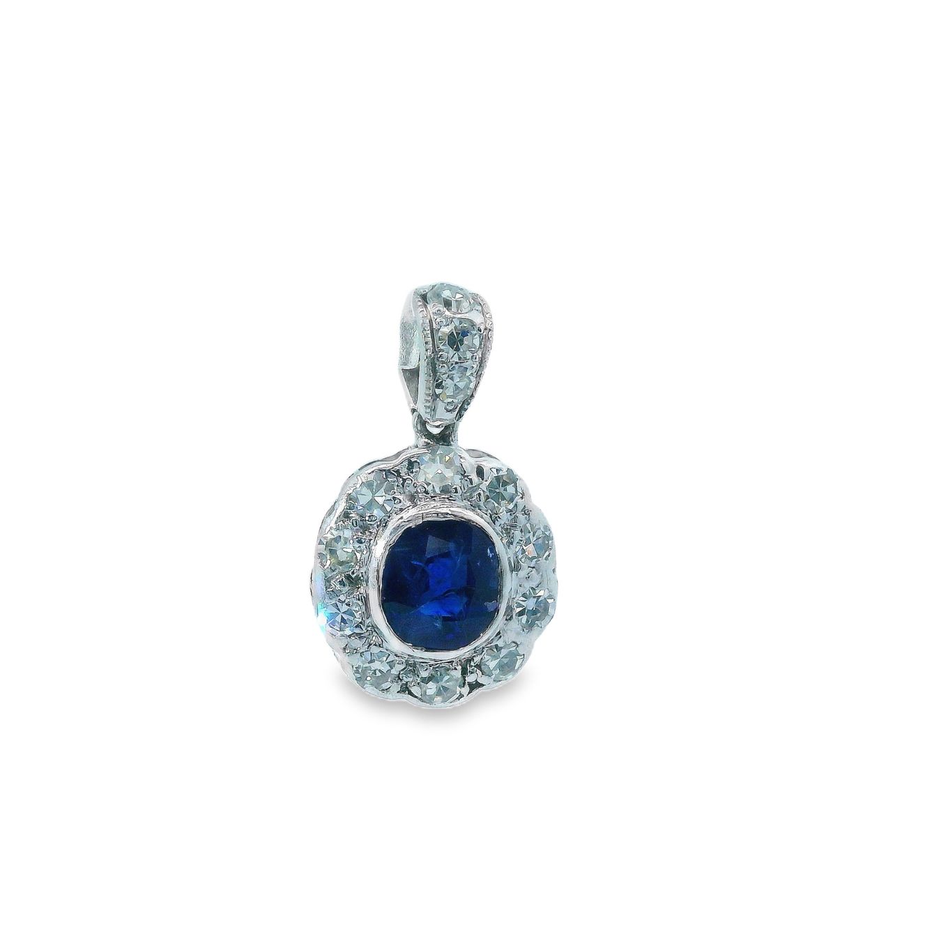 Anhänger: Platin Anhänger mit Saphir & Diamanten – Gebraucht aus Embrach von marufa 7
