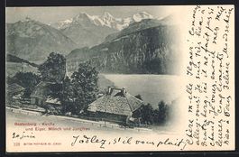 Beatenberg, Kirche mit Eiger, Mönch und