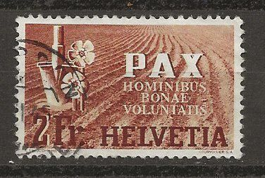 Alle Briefmarken: Pax 2.- 1945 – Gebraucht aus Sion von PierreP01